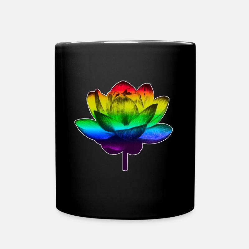 LGBT Flower - Full Colour Mug - black