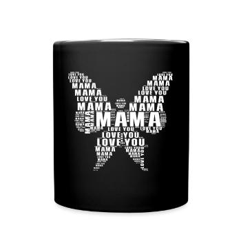 Mama Muttertag Geschenkidee Schwanger - Tasse einfarbig - Schwarz - Vorne