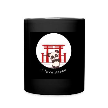 I love Japan - Tasse einfarbig - Schwarz - Vorne