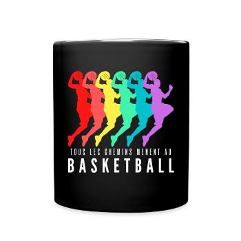 Tous les Chemins Mènent au Basketball - Mug uni - noir - Devant