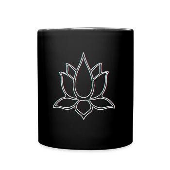 3D Lotus - Full Colour Mug - black - Front