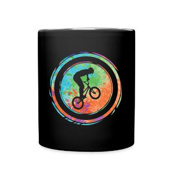BMX Fahrer Freestyle Rad BMX Fahrrad - Tasse einfarbig - Schwarz - Vorne