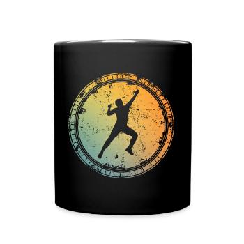 Bergsteiger Klettern Boulder Bouldern - Tasse einfarbig - Schwarz - Vorne