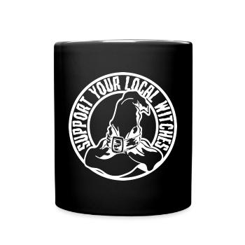 Halloween Costume Gift For Her & Him - Witch Hat - Full Colour Mug - black - Front