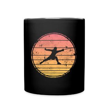 Fechter Fechtsport Fencing Fencer Fechten - Tasse einfarbig - Schwarz - Vorne