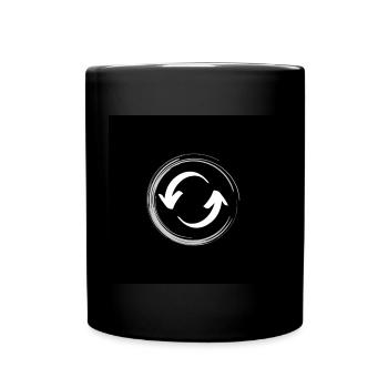 Recycle Pfeilkreis - Tasse einfarbig - Schwarz - Vorne