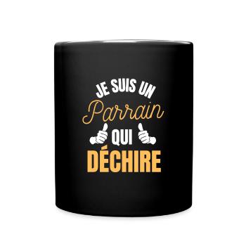 Ich bin ein herzzerreißender Pate - Bester Pate - Tasse einfarbig - Schwarz - Vorne