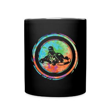 Go Kart Gokart Kart Pilote Motorsport Go-Kart - Mug uni - noir - Devant