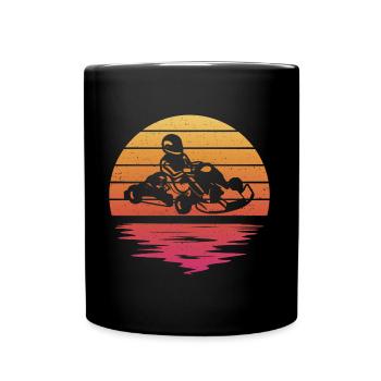 Go Kart Go kart kart driver Go-Kart Motorsport - Full Colour Mug - black - Front