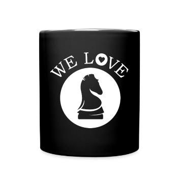 We Love Chess Horse Icon Logo Icon Illustration - Mug uni - noir - Devant