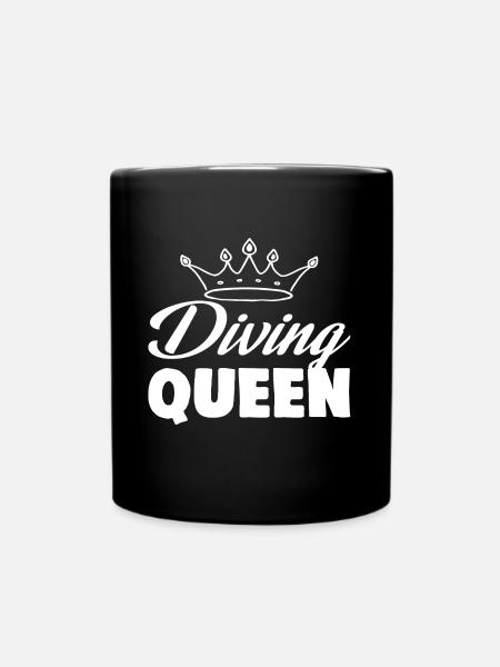 Diving Queen - Tasse einfarbig - Schwarz