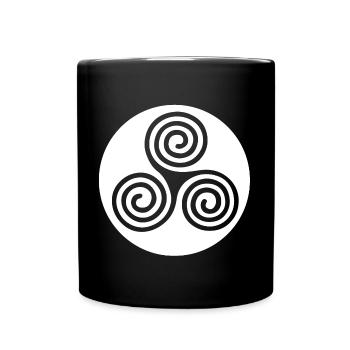 triskèle (white) - Full Colour Mug - black - Front