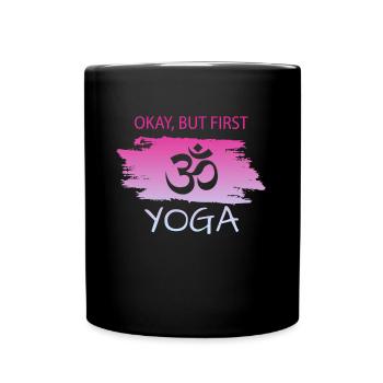 Yoga - Tasse einfarbig - Schwarz - Vorne