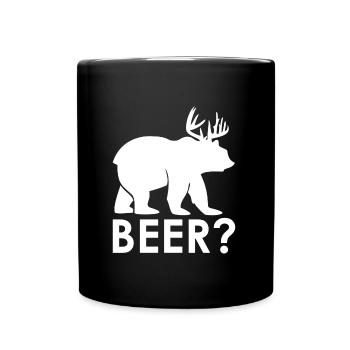 beer - Tasse einfarbig - Schwarz - Vorne