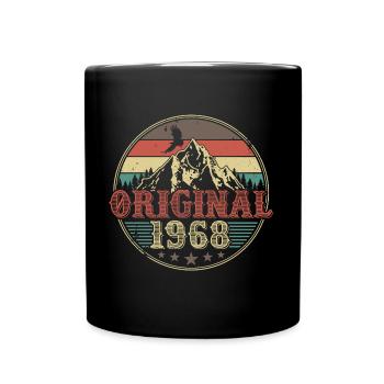 Original 1968 Jahrgang geboren Geburtstag Geschenk - Tasse einfarbig - Schwarz - Vorne