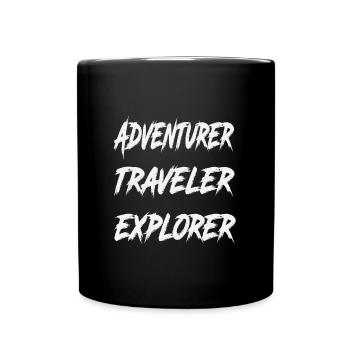 Adventurer Traveler Explorer - Full Colour Mug - black - Front