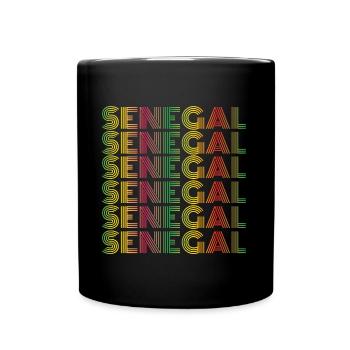Sénégal Rétro - Mug uni - noir - Devant
