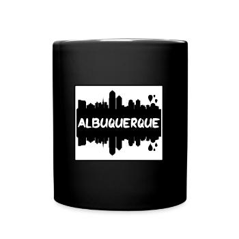 Albuquerque New Mexico Usa Skyline Silhouette Trav - Full Colour Mug - black - Front