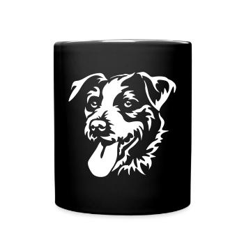 Parson Russell Terrier Head "Black Edition" - Full Colour Mug - black - Front