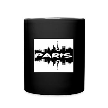 Paris France Skyline Silhouette Travel Souvenir - Full Colour Mug - black - Front