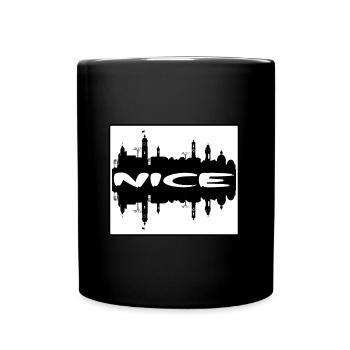 Nice France Skyline Silhouette Travel Souvenir - Full Colour Mug - black - Front