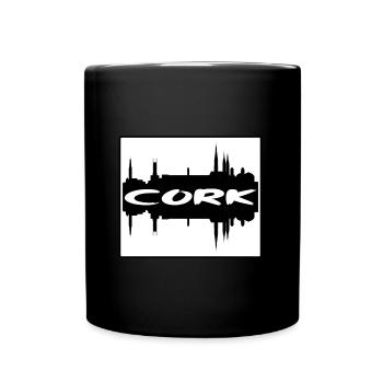 Cork Irland Skyline Silhouette Reisesouvenir - Tasse einfarbig - Schwarz - Vorne