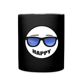 HEUREUX - toujours de bonne humeur | Sourire - Mug uni - noir - Devant