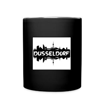 Düsseldorf Allemagne Skyline Silhouette Travel Souve - Mug uni - noir - Devant