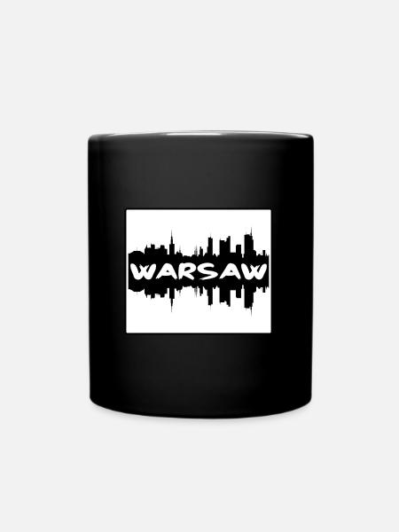 Varsovie Pologne Skyline Silhouette Souvenir de voyage - Mug uni - noir