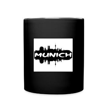 Munich Allemagne Skyline Silhouette Souvenir de voyage - Mug uni - noir - Devant