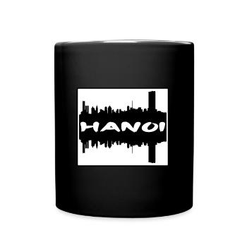 Hanoi Vietnam Skyline Silhouette Reise Souvenir - Tasse einfarbig - Schwarz - Vorne