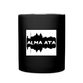 Alma Ata Kasachstan Skyline Silhouette Reise Souv - Tasse einfarbig - Schwarz - Vorne