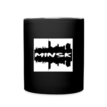 Minsk Weißrussland Skyline Silhouette Reise Souvenir - Tasse einfarbig - Schwarz - Vorne