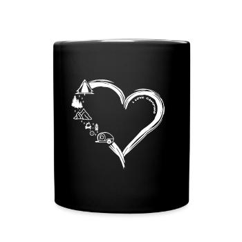 I LOVE CAMPING - Tasse einfarbig - Schwarz - Vorne