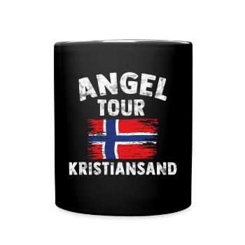 Kristiansand Angel Tour Norway Customizable - Full Colour Mug - black - Front