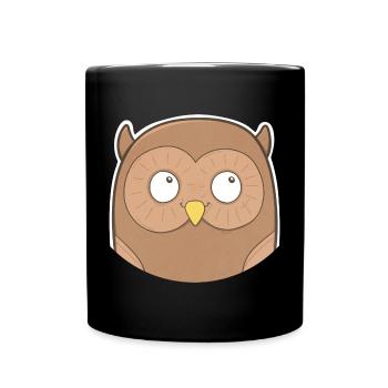 Owl - Full Colour Mug - black - Front
