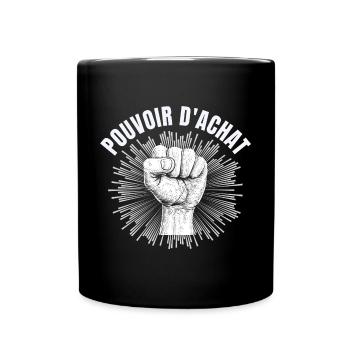 pouvoir d'achat, lutte des classes, factures - Mug uni - noir - Devant