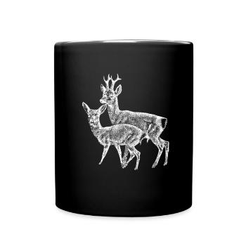 Chevreuil - Mug uni - noir - Devant