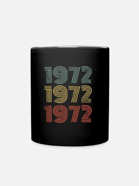 Vintage 1972 - Full Colour Mug - black