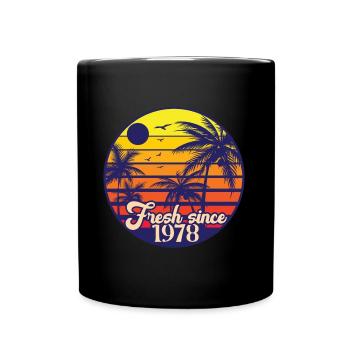 Fresh since 1978 birthday - Full Colour Mug - black - Front