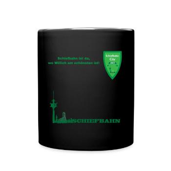 Schiefbahn ist da wo Willich am schönsten ist - Tasse einfarbig - Schwarz - Vorne