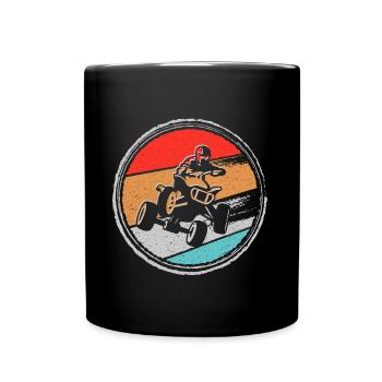 Quad Biker Vintage Graphique Quad Rider VTT - Mug uni - noir - Devant