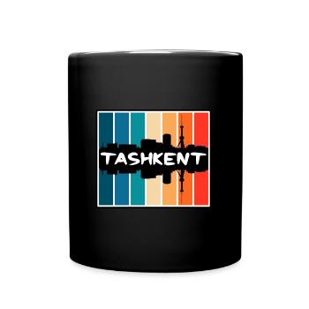 Tachkent Ouzbékistan Skyline Silhouette Souv Voyage Souv - Mug uni - noir - Devant