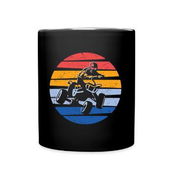ATV Fahrer Offroad Quadfahrer Quad - Tasse einfarbig - Schwarz - Vorne