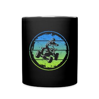 ATV Driver Retro Design Offroad Quad Bike Quad Bike - Full Colour Mug - black - Front