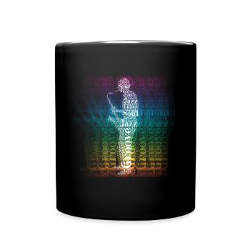 Music Jazz Saxophonist - Full Colour Mug - black - Front