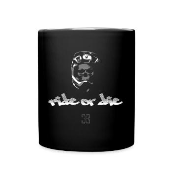 full face ride or die 3B - Tasse einfarbig - Schwarz - Vorne