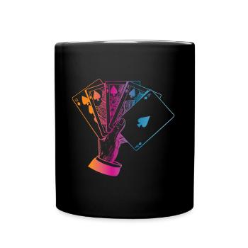 Poker Gift Idea - Full Colour Mug - black - Front