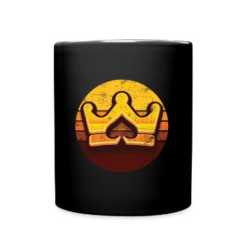 Poker King Rétro - Mug uni - noir - Devant
