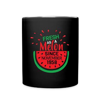 Frais comme un melon depuis novembre 1958 - Mug uni - noir - Devant